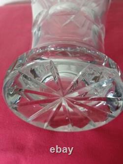 Grand vase cristal Taillé Ciselé à La Roue ancien Et Lourd 3,6 Kg
