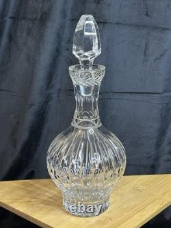 Grande carafe en cristal taillé avec bouchon 32? Cm cristal ancien élégant