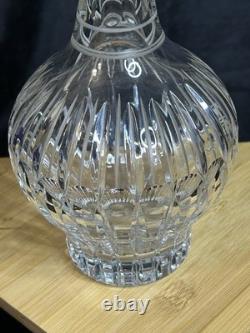 Grande carafe en cristal taillé avec bouchon 32? Cm cristal ancien élégant