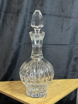 Grande carafe en cristal taillé avec bouchon 32? Cm cristal ancien élégant