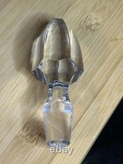 Grande carafe en cristal taillé avec bouchon 32? Cm cristal ancien élégant