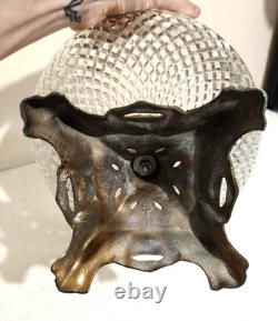 Grande coupe centre de table ancien en Crystal taille vintage