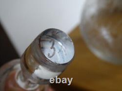 Gravure Aux Dragons Ancienne Carafe A Vin Cristal Epoque 1920