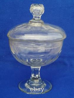 H 29 cm / Ancien drageoir cristal baccarat Facettes taille crystal