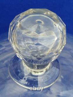 H 29 cm / Ancien drageoir cristal baccarat Facettes taille crystal