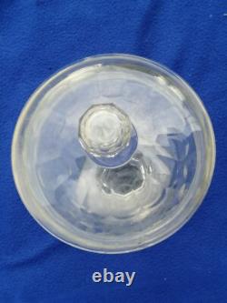 H 29 cm / Ancien drageoir cristal baccarat Facettes taille crystal