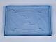 JOLI ancien PLATEAU ART DECO OISEAUX verre bleu LALIQUE SABINO ETLING VERLYS