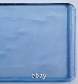 JOLI ancien PLATEAU ART DECO OISEAUX verre bleu LALIQUE SABINO ETLING VERLYS