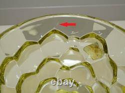 Joli Ancien Vase Cristal P D'avesn Nid D'abeilles Couleur Jaune Collection D