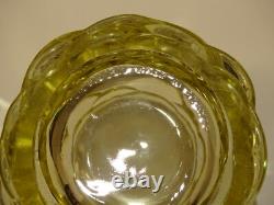 Joli Ancien Vase Cristal P D'avesn Nid D'abeilles Couleur Jaune Collection D