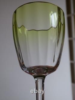 LOBMEYR ANCIEN VERRE À VIN CRISTAL COULEUR JAUNE ET OR ht 16 cm
