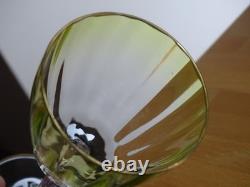 LOBMEYR ANCIEN VERRE À VIN CRISTAL COULEUR JAUNE ET OR ht 16 cm LOBMEYR ANCIEN VERRE À VIN CRISTAL COULEUR JAUNE ET OR ht 16 cm