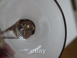 LOBMEYR ANCIEN VERRE À VIN CRISTAL COULEUR JAUNE ET OR ht 16 cm
