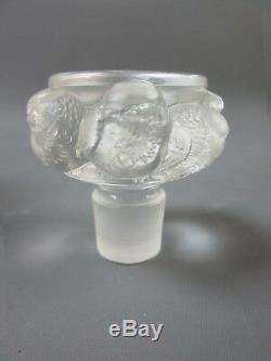 Lalique Cristal Ancien Toilette Poudrier Flacon Parfum Moineaux