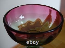 Legras 4 Anciens Verres A Aperitif Cristal Couleur Vert Rouge Degrader Vers 1900