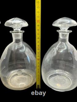 Lot 10 Coupes Champagne 2 Carafes Cristal Verre Art Déco Ancien Vintage France