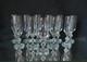 Lot 11 flutes &agrave; champagne, verres en cristal taill&eacute; ancien Art D&eacute;co