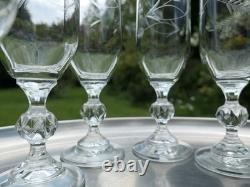 Lot 11 flutes à champagne, verres en cristal taillé ancien Art Déco