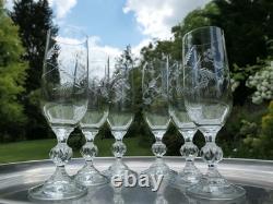 Lot 11 flutes à champagne, verres en cristal taillé ancien Art Déco