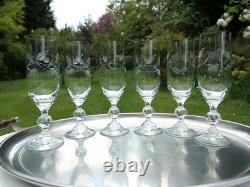 Lot 11 flutes à champagne, verres en cristal taillé ancien Art Déco