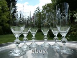 Lot 11 flutes à champagne, verres en cristal taillé ancien Art Déco