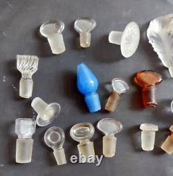 Lot 32 Bouchon De Flacon De Parfum Ancien Verre Et Cristal Coty Lalique