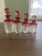 Lot 4 anciens flacons de toilette en cristal de Baccarat mod&egrave;le rosaces