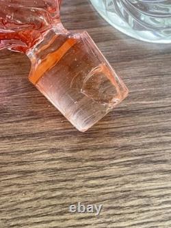 Lot 4 anciens flacons de toilette en cristal de Baccarat modèle rosaces