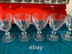 Lot 6 Anciens VERRES PIED CRYSTAL D'ARQUES RAMBOUILLET N° 4 15.5 CL en boite # 1