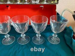 Lot 6 Anciens VERRES PIED CRYSTAL D'ARQUES RAMBOUILLET N° 4 15.5 CL en boite # 1