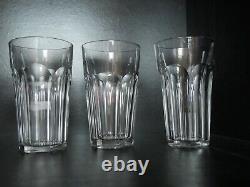 Lot 6 anciennes chopes gobelets à bière ou orange cristal Baccarat Harcourt 13cm