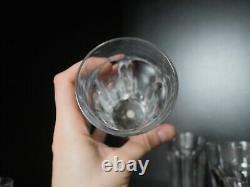 Lot 6 anciennes chopes gobelets à bière ou orange cristal Baccarat Harcourt 13cm