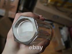 Lot 6 anciennes chopes gobelets à bière ou orange cristal Baccarat Harcourt 13cm