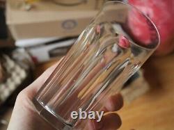 Lot 6 anciennes chopes gobelets à bière ou orange cristal Baccarat Harcourt 13cm