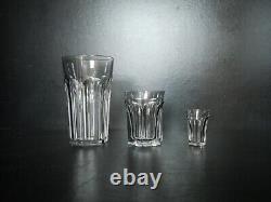 Lot 6 anciennes chopes gobelets à bière ou orange cristal Baccarat Harcourt 13cm