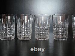 Lot 6 anciens Gobelets verres en cristal Baccarat modèle Nancy 7,9 cm