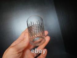 Lot 6 anciens Gobelets verres en cristal Baccarat modèle Nancy 7,9 cm