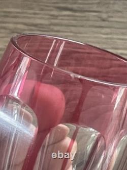Lot 6 anciens verres à liqueur en cristal de couleur Saint Louis modéle Tonneau