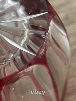 Lot 6 anciens verres à liqueur en cristal de couleur Saint Louis modéle Tonneau