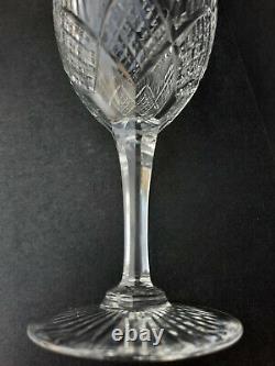 Lot 8 anciens verres à vin taillés en cristal Saint-Louis St-Louis vers 1900