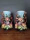 Lot De 2 Anciens Vases Barbotine