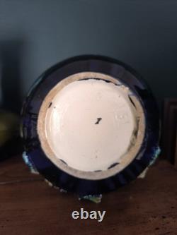 Lot De 2 Anciens Vases Barbotine