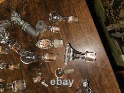 Lot De 52 Bouchons De Carafe En Cristal Ancien