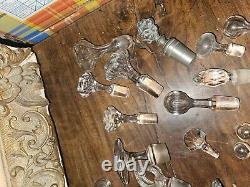 Lot De 52 Bouchons De Carafe En Cristal Ancien