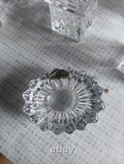 Lot Moutardier Ancien Cristal Verre