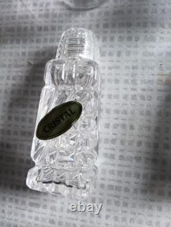 Lot Moutardier Ancien Cristal Verre