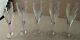 Lot anciennes flûtes à champagne, cristal, côtes plates, Duchesse Dino Baccarat