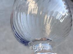 Lot de 10 ancien verre roemer cristal (5 a eau + 5 a vin) glasses