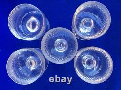 Lot de 10 ancien verre roemer cristal (5 a eau + 5 a vin) glasses