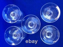 Lot de 10 ancien verre roemer cristal (5 a eau + 5 a vin) glasses